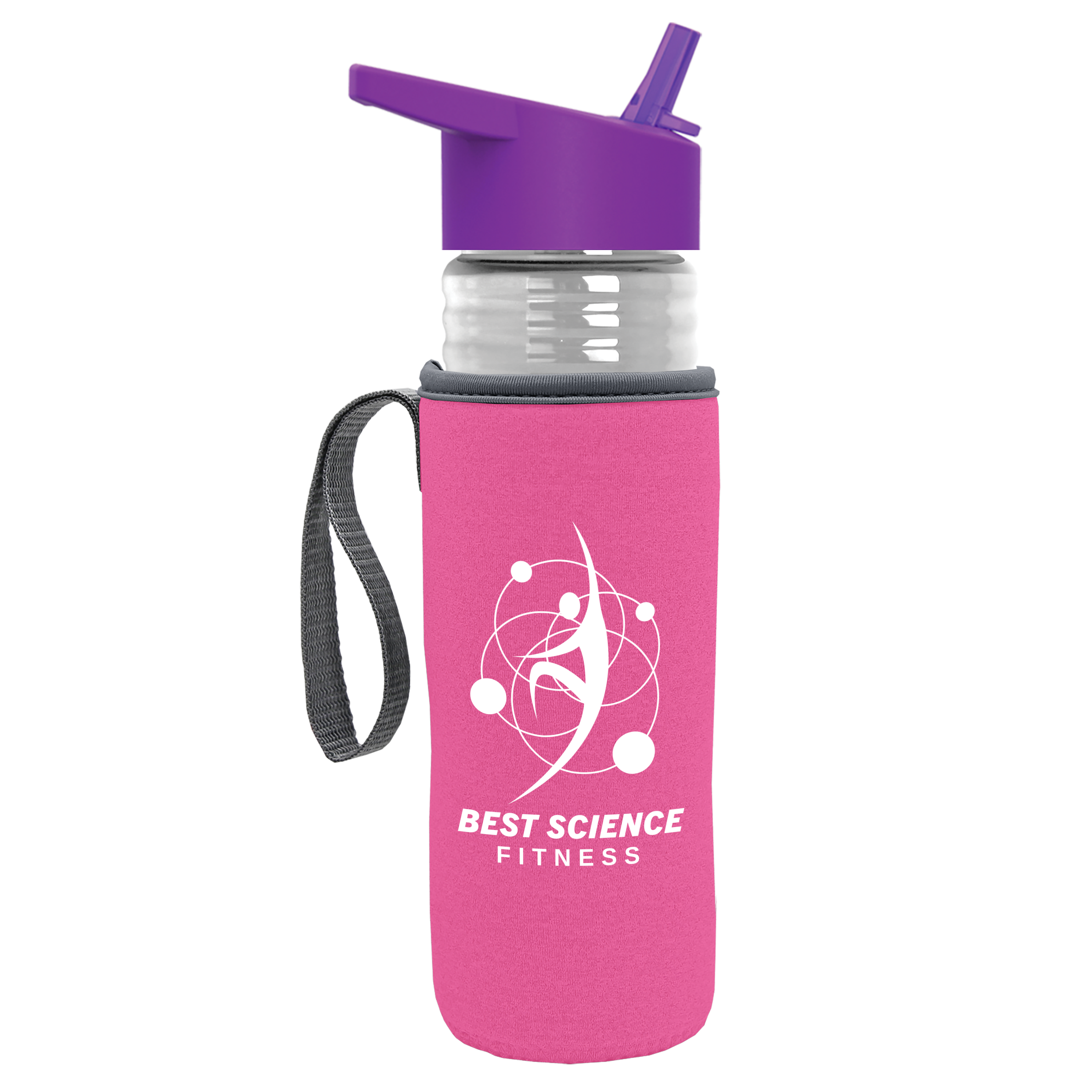 Lifeguard Bottle with Flip-Straw Lid and Insulated Caddy - 24 oz.